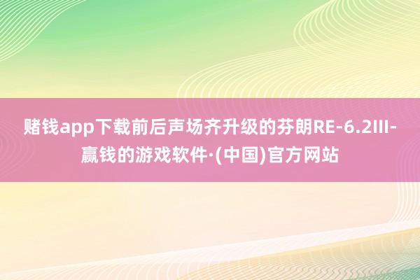 赌钱app下载前后声场齐升级的芬朗RE-6.2III-赢钱的游戏软件·(中国)官方网站